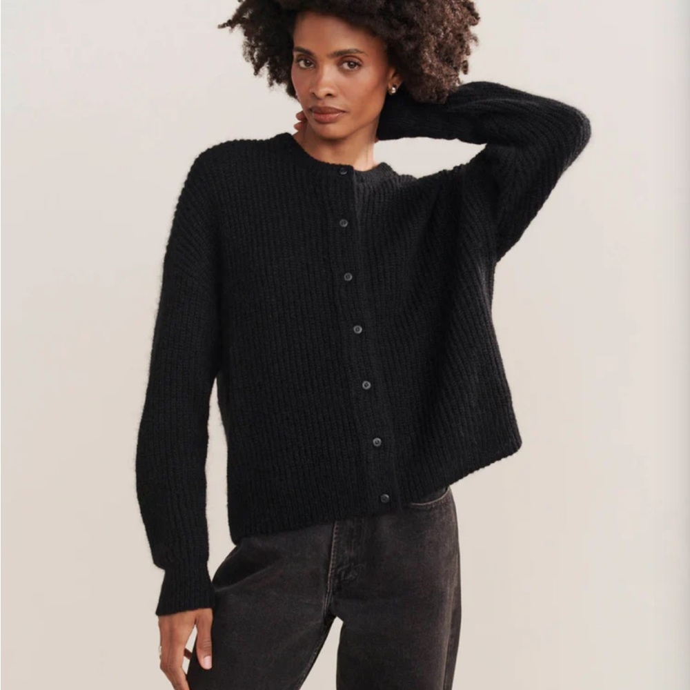 Jenni Kayne Black Ribbed Cardigan